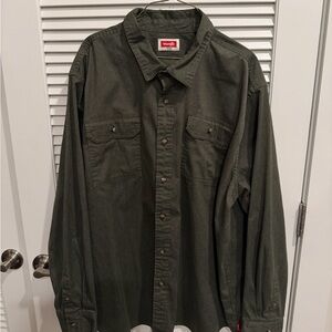 Wrangler Olive Green Casual Shirt